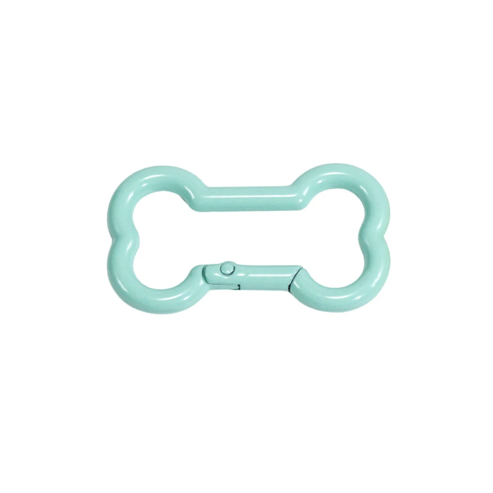 Painted Colored Spring Buckle Bone Shaped Metal Keychain Hook