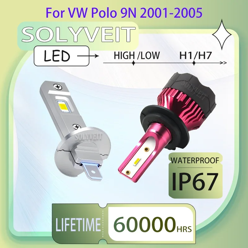 

Ночные фары: Высокопроизводительные светодиодные лампы H1 H7 (прямая замена) для VW Polo 9N 2001-2005 годов выпуска
