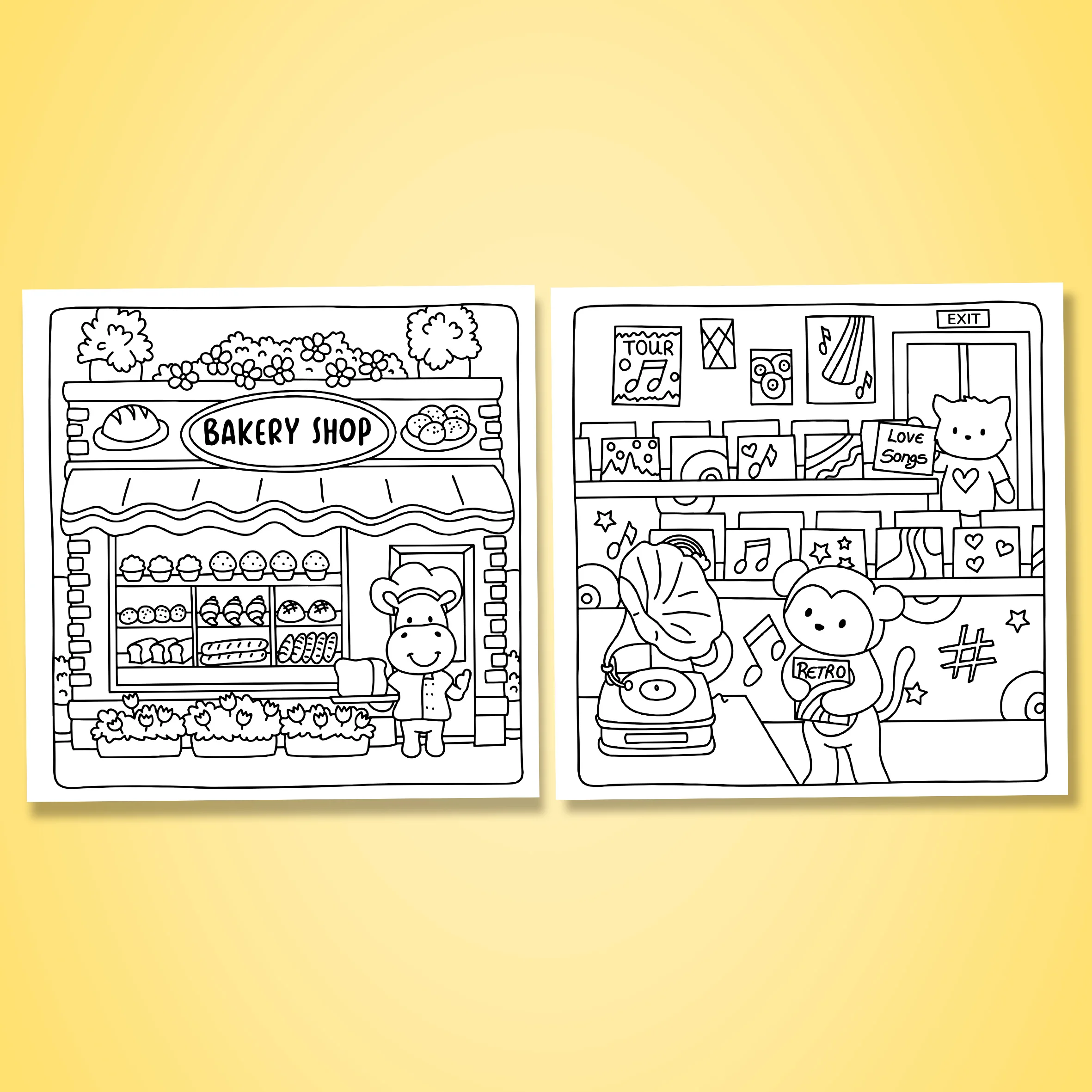 CUTE SHOP Bold-easy Patterns Coloring Book for Adults Cute Drawing Book Perfect Gift for Party and Birthday