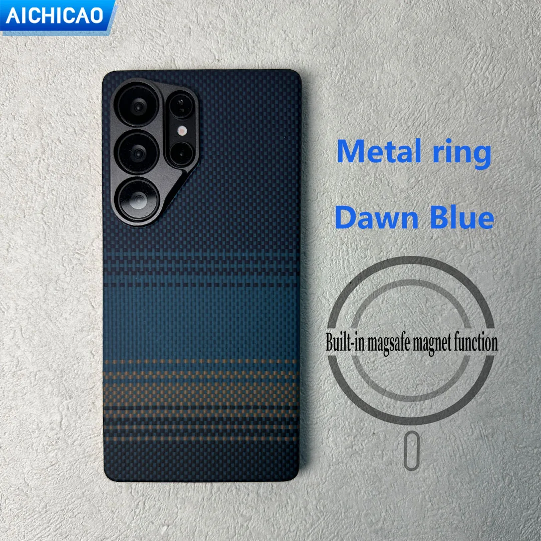 Чехол из настоящего углеродного волокна ACC-Carbon для Samsung Galaxy S25Ultra/S24Ultra из арамидного волокна, чехол для телефона с защитой от падения