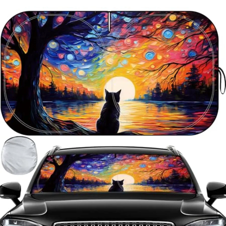 

Windshield Sun Shade, Car Sun Shade Windshield, Reflector Sunshade Offers Ultimate Protection for Car Interior, Reflective Poly