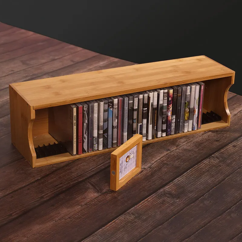 Light Luxury CD Racks Retro Durable Storage Game CD Racks Disc Solid Wood Blu-ray Home Furniture Bastidores De CD ZY40CDJ