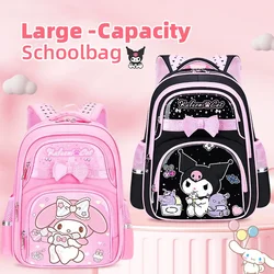 Sanrio Kuromi Mymelody Waterproof Backpack, Cute Cartoon Large Capacity School Bag, Fashionable Casual Daypack, Multiple Pockets