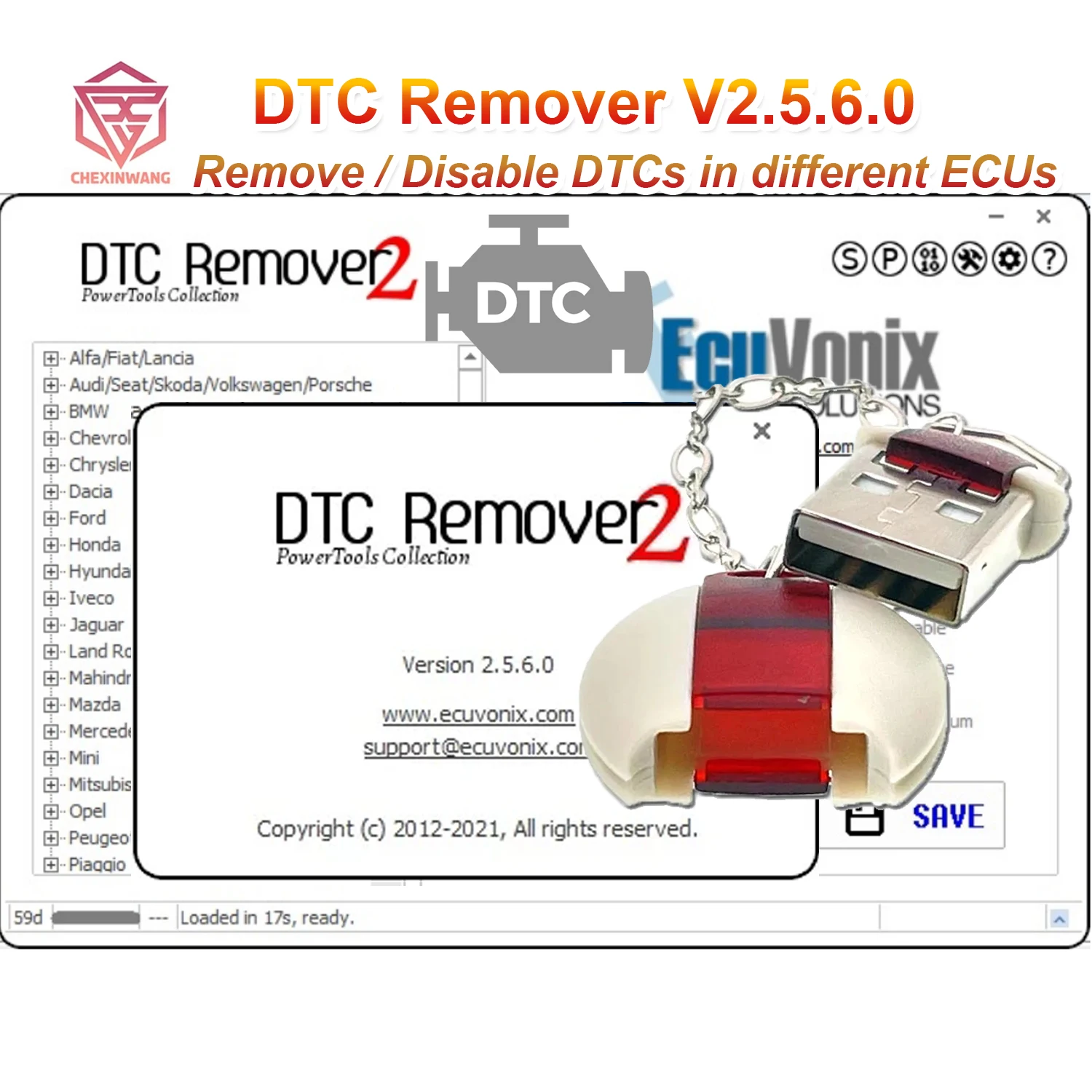 V2.5.6 DTC Remover 2 DTC off Delete Software DTC Remover2 Remove or Disable DTCs in Different ECUS ECU Progammmer