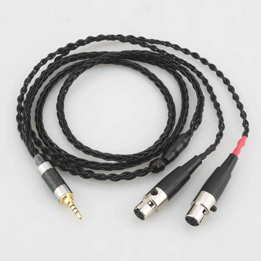 Black Silver Plated HIFI Cable 3.5mm 2.5mm XLR Balanced Earphone Headphone Upgrade Cable for Audeze LCD-3 LCD3 LCD-2 LCD2 LCD-4