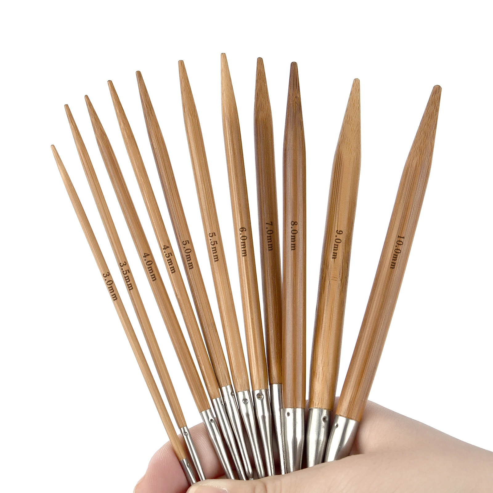 3.0-10 مللي متر الخيزران التعميم إبر الحياكة أنبوب من الفولاذ المقاوم للصدأ هوب الحياكة الإبر DIY بها بنفسك أدوات خياطة اليد الإمدادات #3