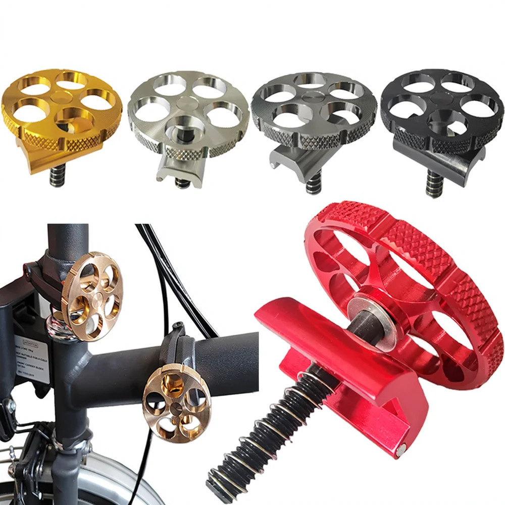 Five Hole Circular C Handle Folding Bicycle Accessory Aluminum Alloy Sturdy Catch For Improved Folding Experience