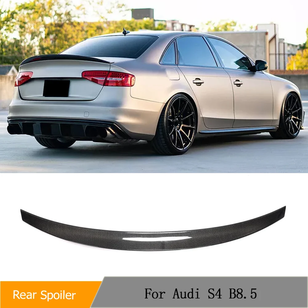

Rear Spoiler for Audi S4 B8.5 Sedan 2013-2016 Car Rear Trunk Racing Spoiler Lip Boot Wing Real Carbon Fiber Spoiler