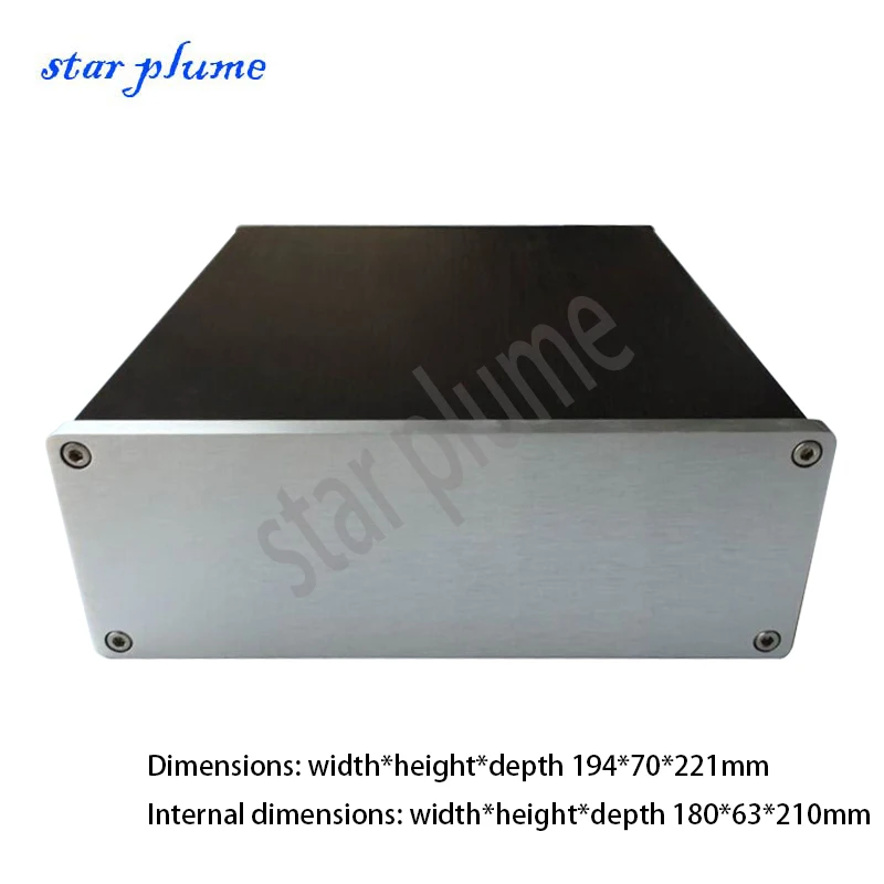 

194*70*221mm 1907A All Aluminum Alloy Power Amplifier Case Preamplifier Chassis DAC/ Headphone Amplifier Chassis Shell DIY Box