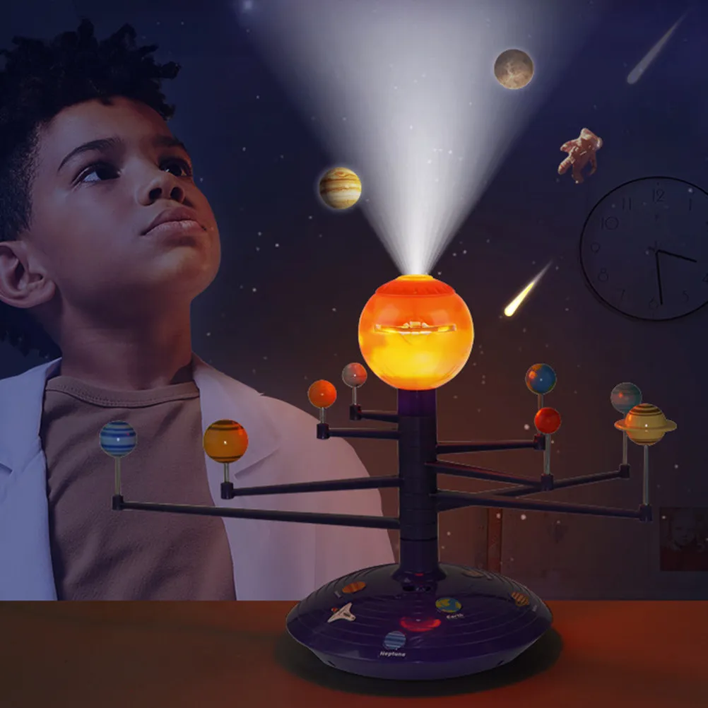 Proyector Educativo del Sistema Solar para Niños, Juguete de Aprendizaje Planetario con Voz, Proyector de Exploración Espacial