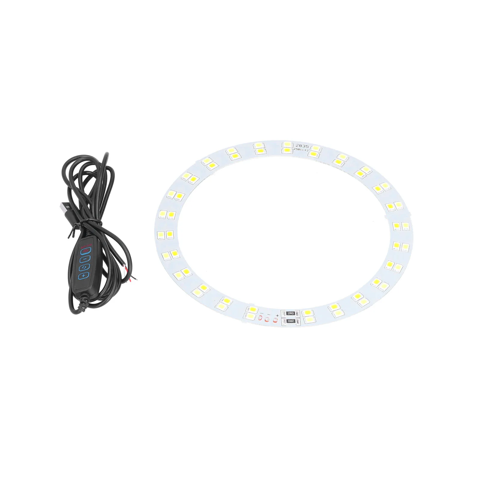 ZK20 3V‑5V Ring Light Board 10W LED Ring Light Plate with Cold and Warm 2 Color Lighting USB Powered for Daily Lighting