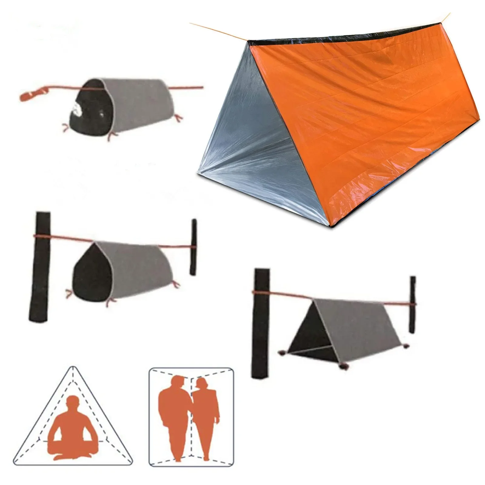 Outdoor PE emergency tent portable warm emergency blanket Thermal blanket lifesaving refuge emergency sleeping bag earthquake