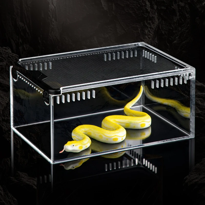 

Акриловый террариум для рептилий, анти-этажный ящик для разведения геккона, ящерицы, дышащий ящик для паука, змеи, чехол для разведения домашних животных, дом