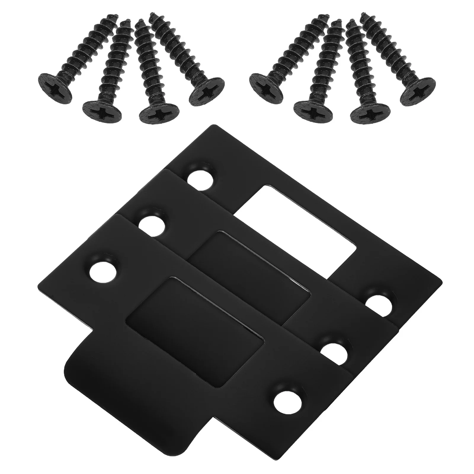 

1 Set Stainless Steel Door Strike Plate T-Type For Interior Exterior Doors Durable Latch Guard Hardware Accessory Door Lock