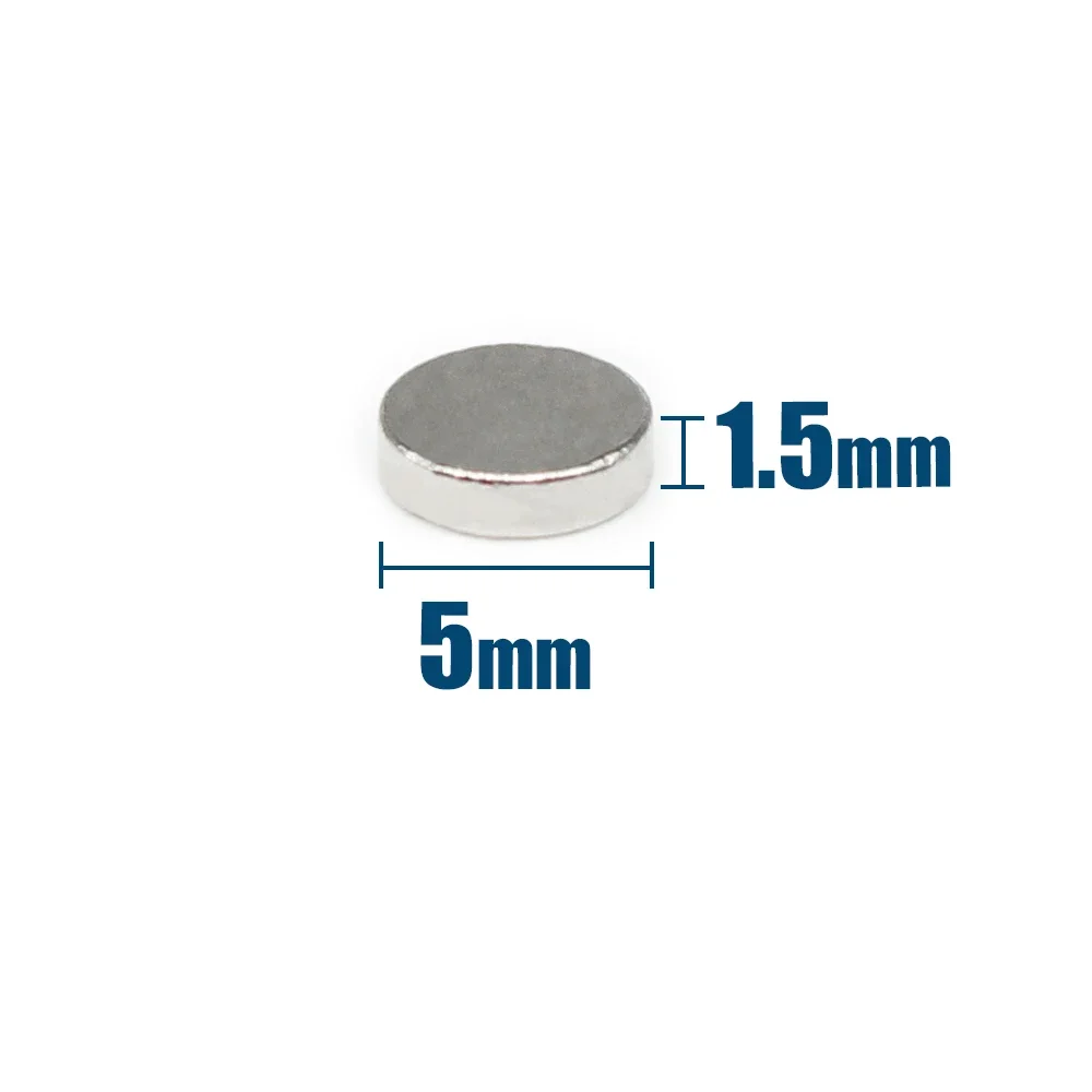 100/200/500/1000PCS 5x1.5mm Mini Disc Super Strong Search Magnet Small Round Neodymium Magnets N35 Fridge Magnetic Sheet