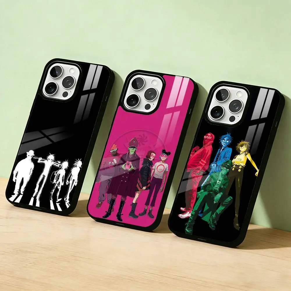 

AAA Comic rock band G-gorillaz Phone Case Color Silver Shell For IPhone 17 16 15 14 13 12 11 Pro Max Plus