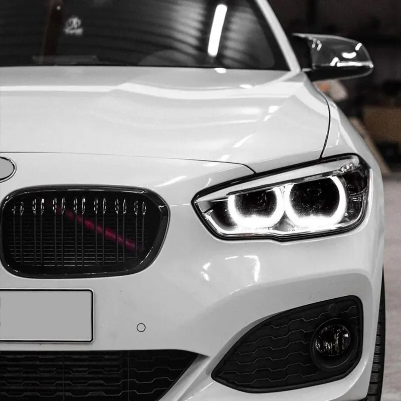 2pcs Car Front Grille Trim Strips V Brace M Sport Bar Decoration For BMW F20 F21 F22 F23 F30 F31 F32 F33 F34 F35 F36 F40 F45 F46 - view 3