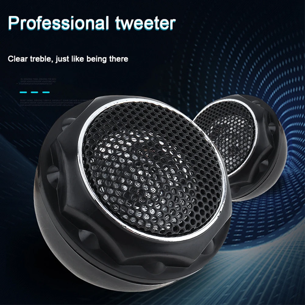 1pair No Magnetic Field Integrated Crossover Speaker Efficient Dome Tweeter For All Car Audio Systems Mini Audio Dome Tweeter