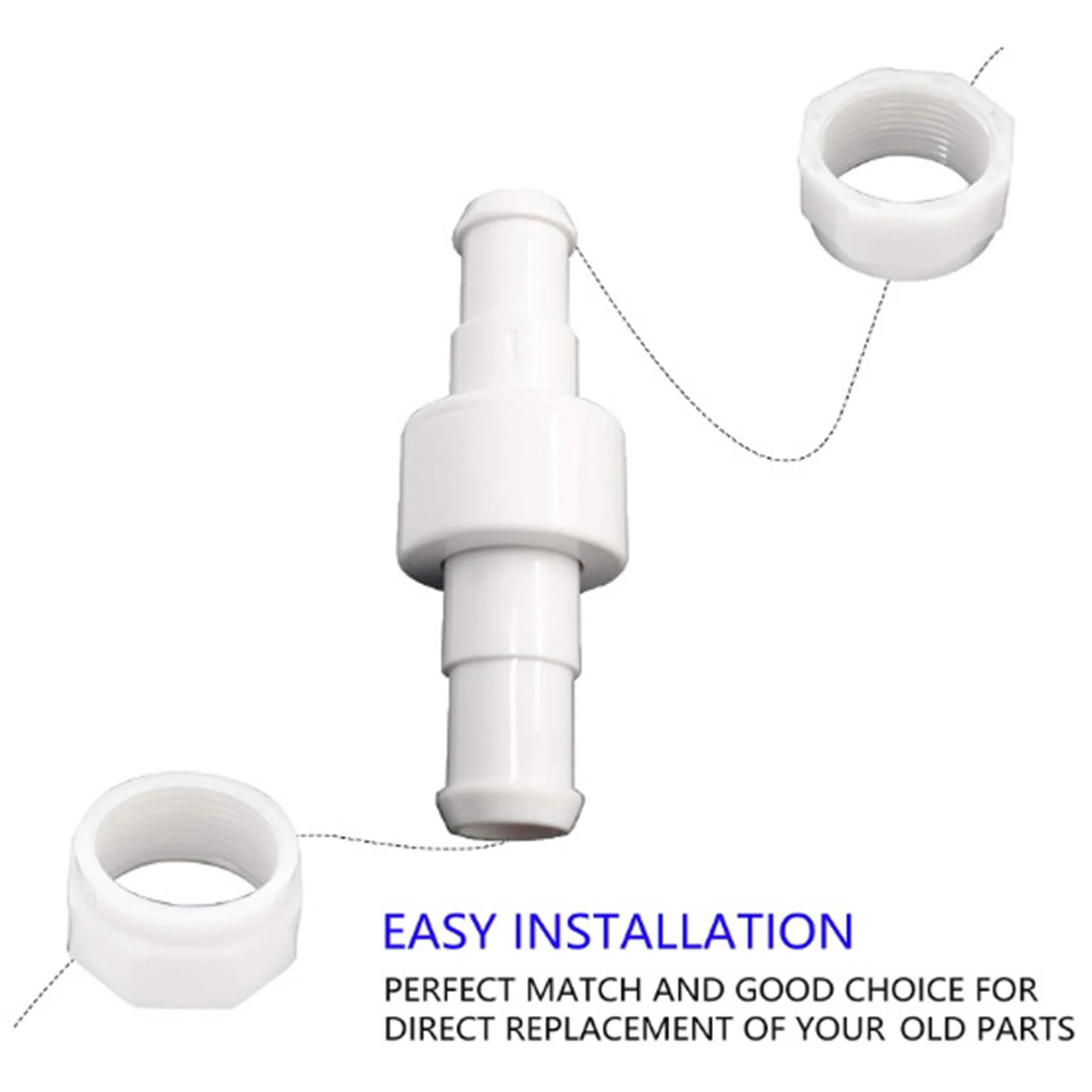 D20 Swivel Hose, 2 Pcs D15 Feed Hose Nut Replacement for 180,280,380,480, 3,900 Pieces