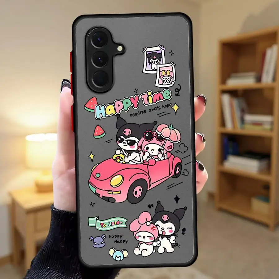 عودة غطاء الهاتف حقيبة لهاتف سامسونج غالاكسي A53 A24 A52 A56 A25 A26 A34 A21s A73 A54 A22 A35 A36 سانريو موتورز ميلودي كورومي #3