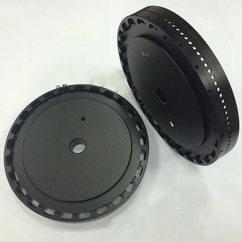 Custom CNC Machined Aluminum Pulley 5-Axis Black Anodized Aluminum Parts for Industrial Use