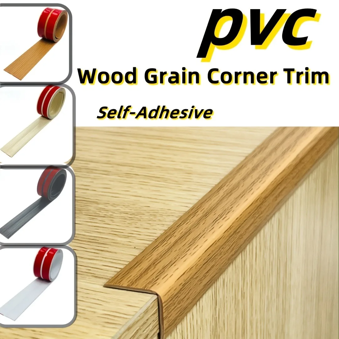 Size Peel and Stick Wall Trim Self Adhesive Flexible Material Wall Corner Protector Inside & Outside Corner PVC Material