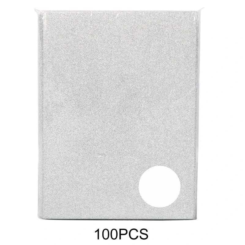 100Pcs Card Protective Sleeves Film Silver Matte Card Protectors for Photo Card