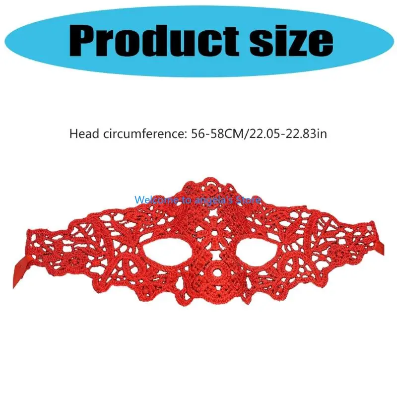 قناع وجه X4YC عصري من الدانتيل الأسود بتصميم مسامي للمناسبات الخاصة، ملابس مريحة ومرنة