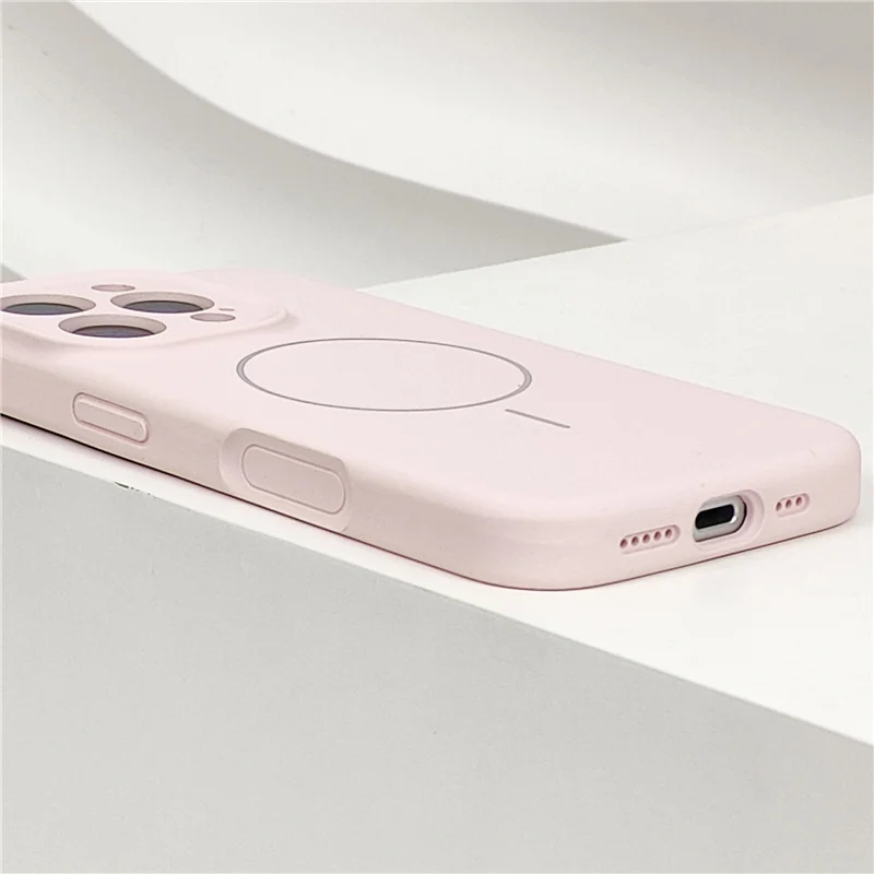 Botão de câmera de toque ativo silicone líquido magsafe caso para iphone 16 16pro 16pro max capa de cor sólida para carregamento sem fio