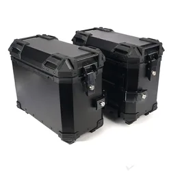 35L Universal Motorcycle Rear Top Box Side Luggage Case Para Motos Storage Trunk Lock Travel Aluminum Alloy Tool Box 2pcs