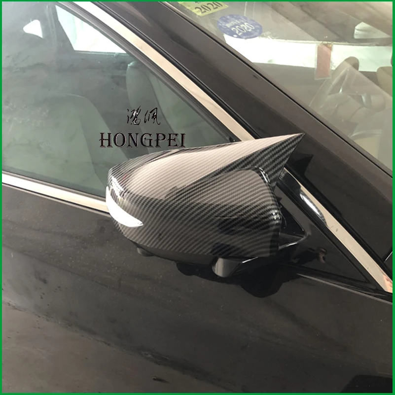 تصفيف السيارة لنيسان بولسار 2014-2017 مرآة الرؤية الخلفية غطاء قبعات تقليم مع القرن الديكور قطع غيار السيارات الملحقات #4