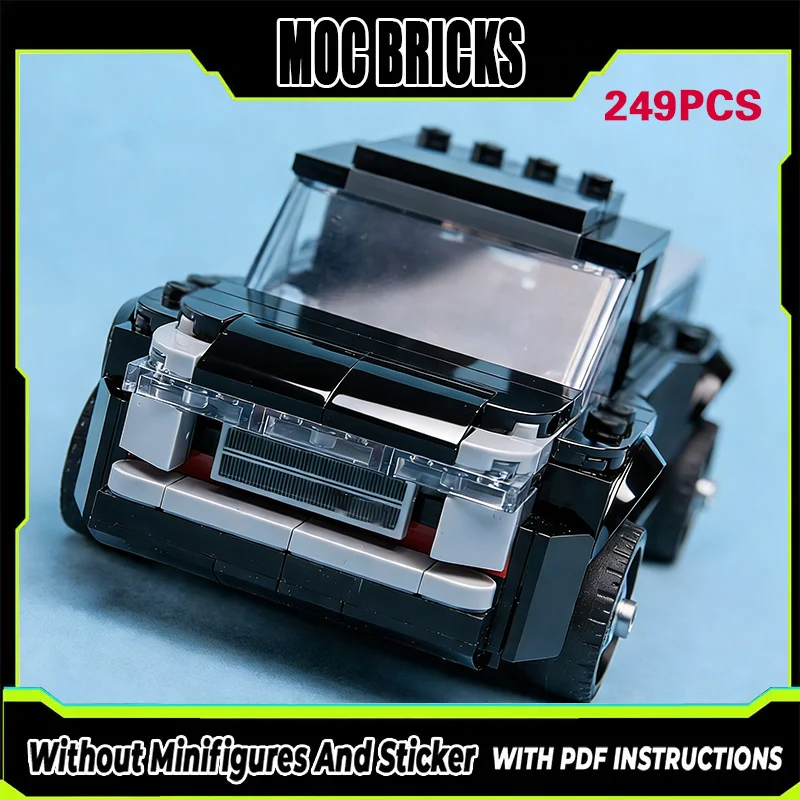 

City Car Model MOC Building Bricks Black Light Pickup Truck Modular Technology Gifts Holiday Assemble Children Toys Suit