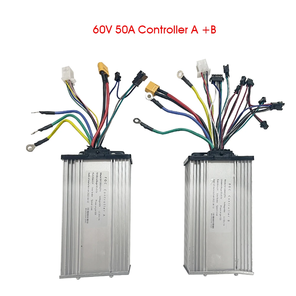 JB 60V 50A Scooter Controller A and B for Dual Motor Electric Scooters QS-S4 Display Accelerator