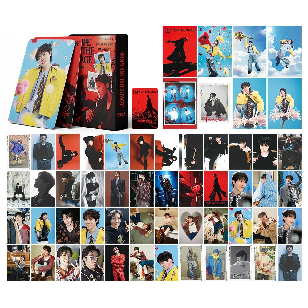 55Pcs/Set Kpop Idol J-HOPE Cards Photocard New Album Hope On The Stage Postcard Fans Collection Gift
