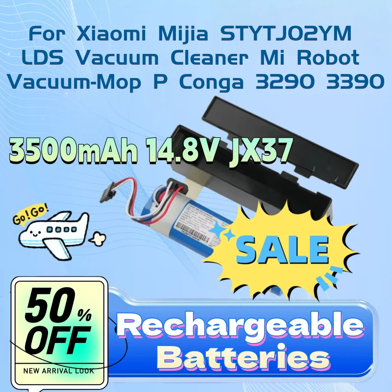 

High-Quality Battery 3500mAh 14.8V JX37 for Xiaomi Mijia STYTJ02YM LDS Vacuum Cleaner Mi Robot Vacuum-Mop P Conga 3290 3390