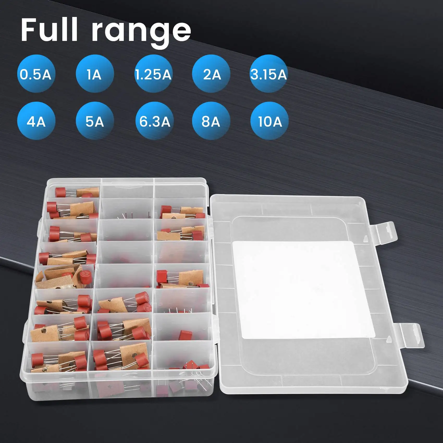 KEKA 240Pcs 382 392 24 Value Fusible Cylindrical Fuse LCD TV Power Supply PCB Fuse Kit