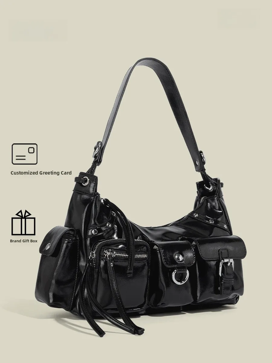 

Оригинальная женская сумка Bear Blue Biker через плечо из мягкой искусственной кожи, модная, в британском стиле