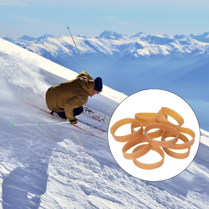 20/50 pçs retentores snowboard para esportes placa neve faixas borracha freio esqui faixas borracha