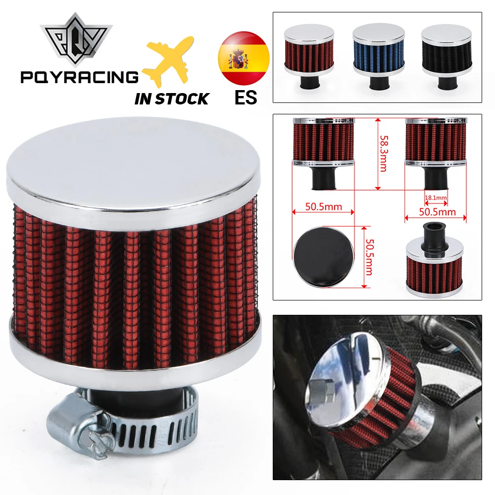 Universal 12mm Car Air Filter for Motorcycle Cold Air Intake High Flow Crankcase Vent Cover Mini Breather Filters