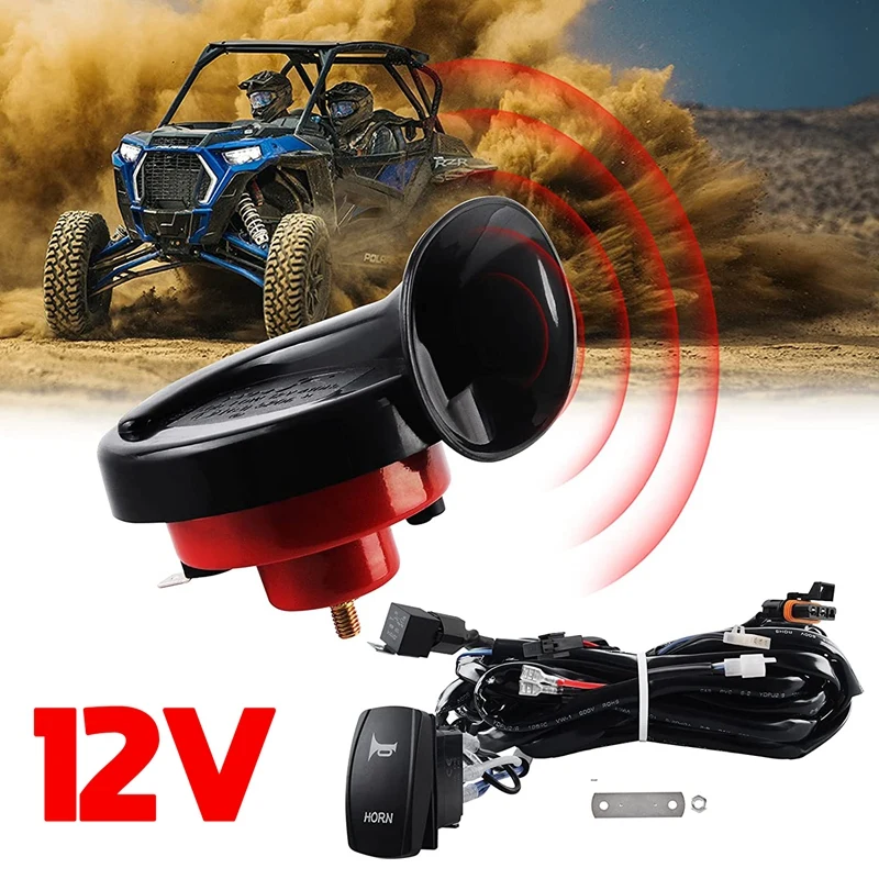 UTV/ATV Horn Kit With Toggle Switch For Pioneer, RZR, Can-Am Maverick X3, Kawasaki, Arctic Cat, Universal