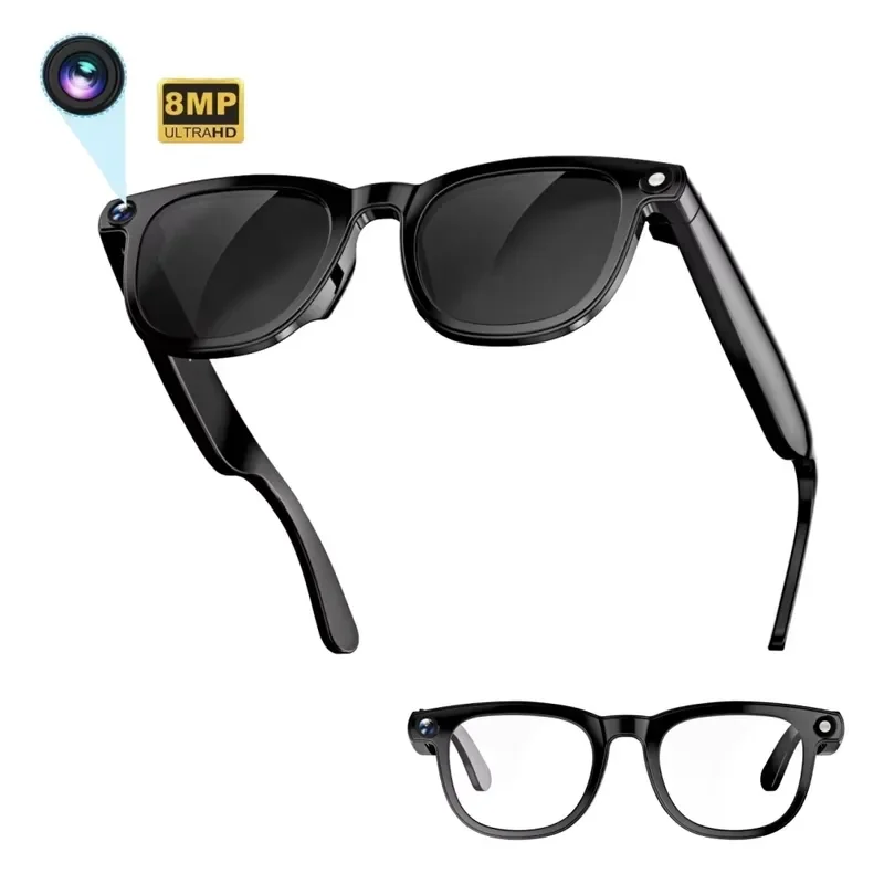 【CHIMU HOME】 CY01 Smart Glasses for 8MP Camera AI Real-Time Translation Touch Control Anti-Shake Video Recording Smart