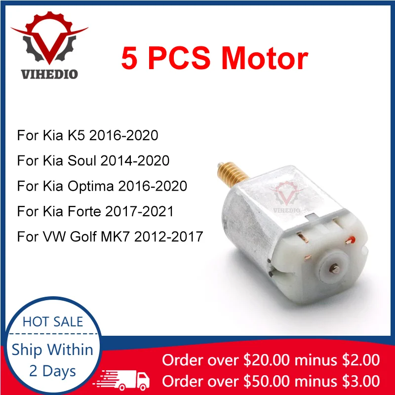 

5PCS For Kia K5 Soul Optima Forte VW Golf MK7 2017 Car Wing Mirror Folding Power Electric Motor OEM 12V Repair Core DIY Engine