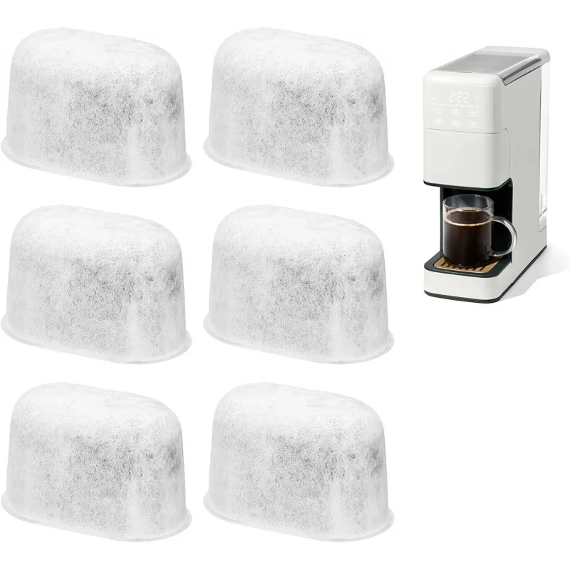 【6Pcs Coffee Machine Water Filter】 Universal Filter Cartridge with Coconut Carbon, Compatible with Multi System Coffee Makers