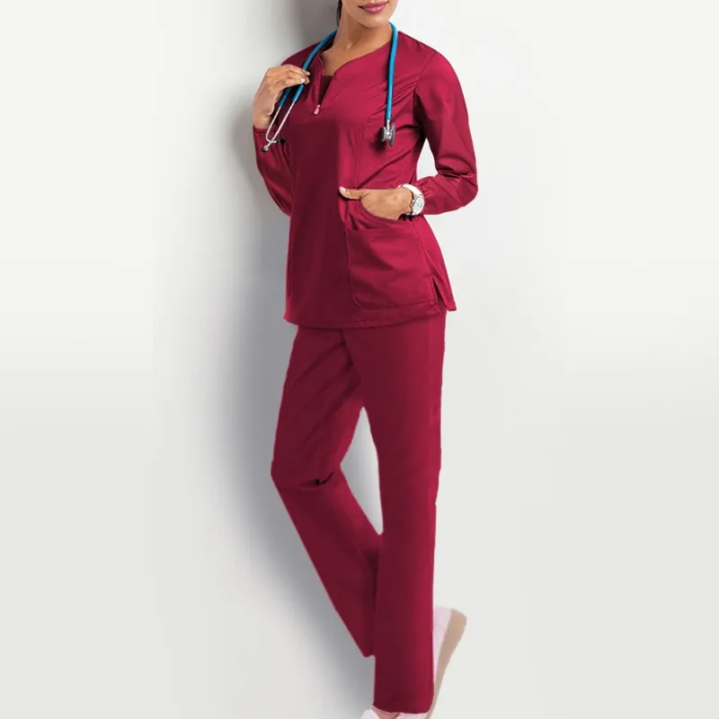 2026 Nurse Scrub Top Women Surgical Isolation Workwear Operating Room Medical Uniform New