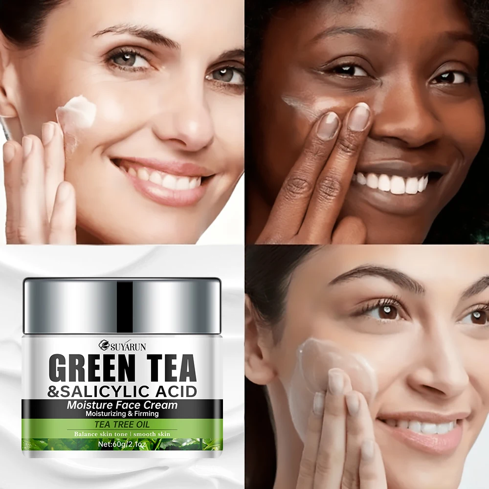 SUYARUN Pianta squalano Tè verde Camelia Crema, idratante antietà, cura naturale della pelle per pelli secche e sensibili.