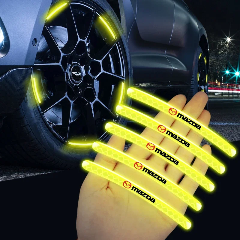 سيارة محور عجلات ملصق عالية عاكس شريط الشريط لمازدا 2 3 6 ATENZA 3 BK BL 5 CR CW 6 II GH CX-7 ER MX-5 NC اكسسوارات السيارات #1