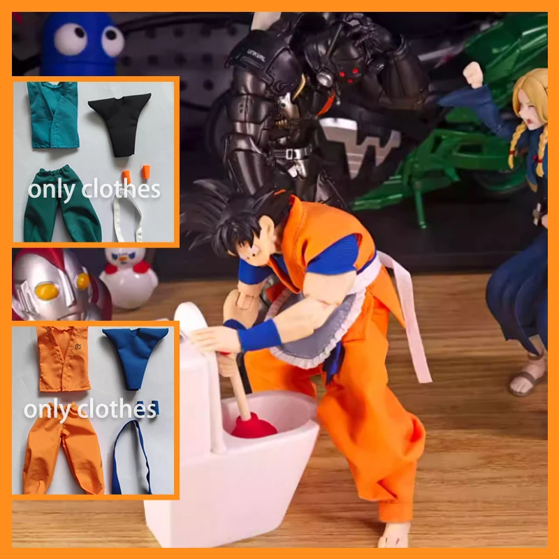 

Shf Series Figures Son Goku Daoist Robe New In Stock New Dragon Ball Orange Blue Uniforms Training Suit Clothes Accessories Toys
