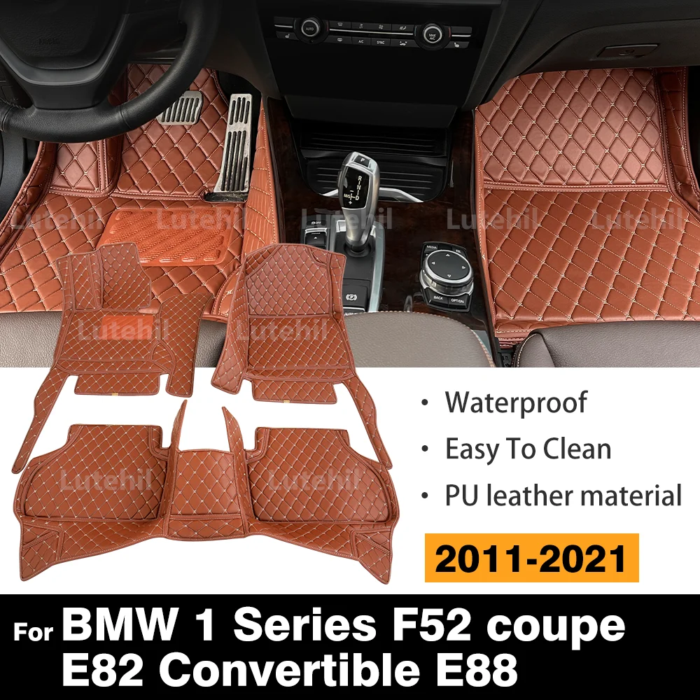 

LUTEHIL For BMW 1 Series Sedan F52 Hardtop coupe E82 Convertible E88 2011-2021 Custom Car Floor Mat Carpet Interior Accessories