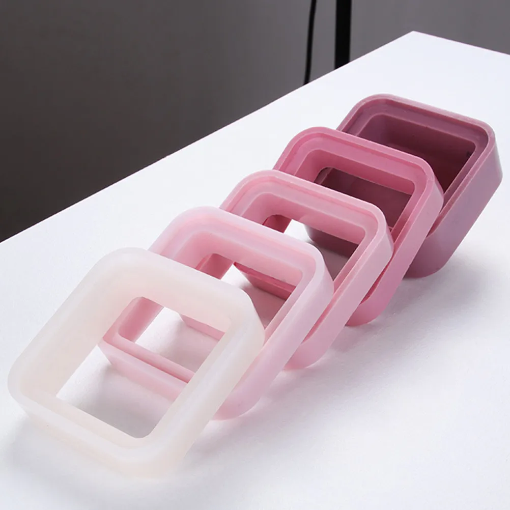 

Набор из 1 силиконовой формы для творчества: квадратный многоярусный поднос, мягкая, гибкая, легко моющаяся форма для литья и изготовления поделок