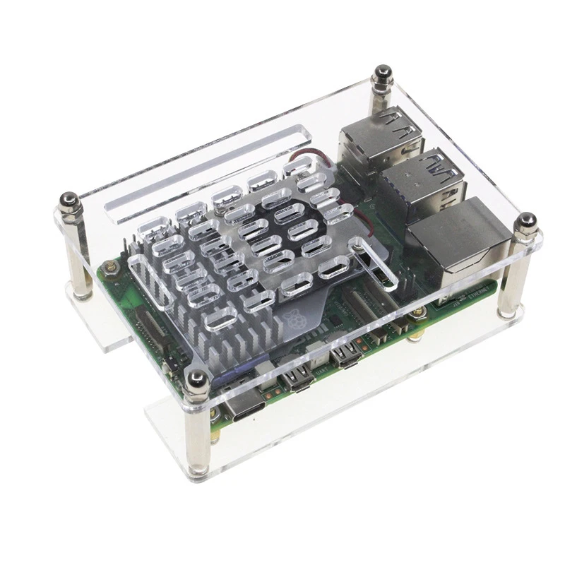 Raspberry Pi5Generation 5BTransparent acrylic shell Raspberry Pi 5 Official radiator protective case